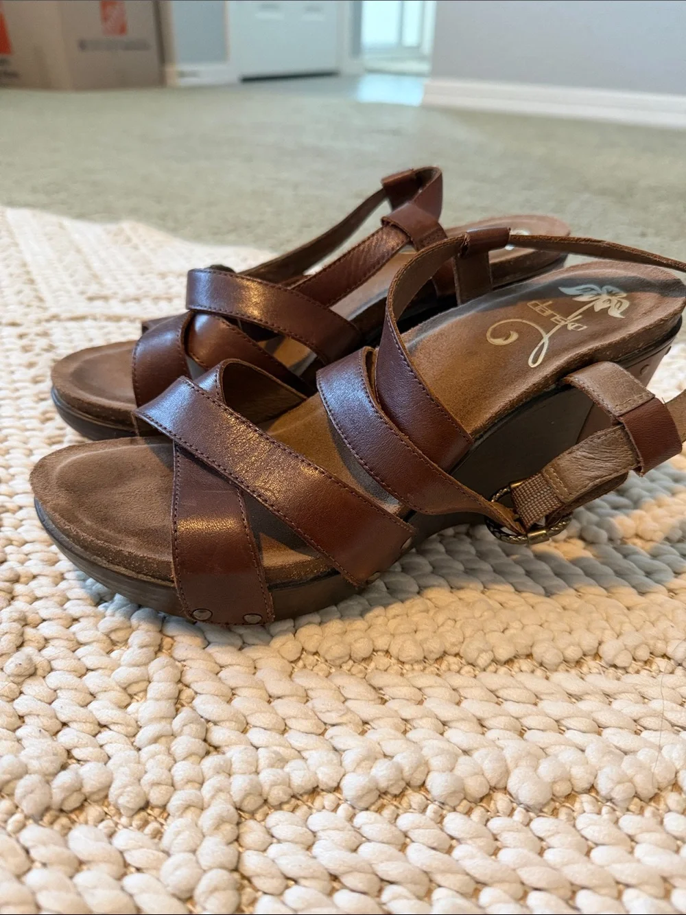 Dansko Brown Frida Wedge Sandals